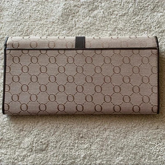 Vintage Oroton canvas and brown leather clutch - Picture 5 of 5